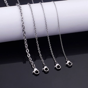 Collier Chaîne En O En Acier Inoxydable Poli Pour Hommes Et Femmes Bijoux Minimalistes En Titane Fermoir Mousqueton