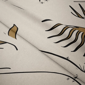 Detailed macro view showing the soft fabric texture and stars print of the tapestry