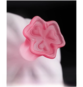 Macro shot of the flower-shaped base design for a stable and elegant high-foot tea cup