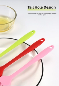 Silicone oil brushes with long handles and hanging holes for baking and BBQ