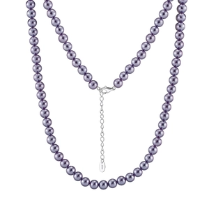 Vintage Purple Shell Pearl Necklace For Women Clasp Lavender Beaded Choker Elegant Wedding Party Jewelry