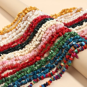 Irregular natural shell chips beads in multiple colors for DIY jewelry making