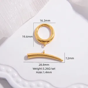 Polished S925 silver golden OT toggle clasp set for DIY jewelry making and necklaces
