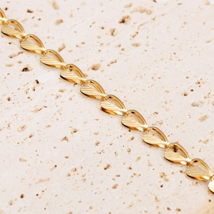 Women 304 Stainless Steel Bracelet 18K Gold Plated Hollow Heart Leaf Shape Minimalist Geometric Fashion Jewelry