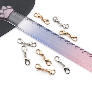 Detailed view of zinc alloy double-headed lobster clasps for DIY jewelry making