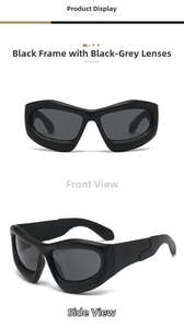 Y2K Oversized Bubble Sunglasses Exaggerated Thick Frame Hip Hop Streetwear Eyewear
