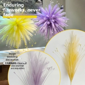 Detail of multi-color feather butterfly flower for wedding and festive stage decoration