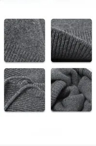 Detail showing thick wool knit texture, ribbed cuffs and soft fleece lining of the hat