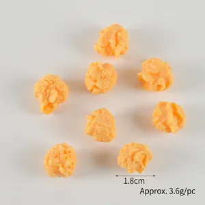 Modèles de pop-corn en PVC réalistes, 1,8cm 3,6g accessoires pour bijoux et DIY