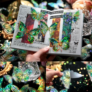 Holographic butterfly laser stickers for scrapbooking and creative DIY art crafts