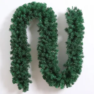 S-shaped flocked artificial Christmas pine garland for festive mantle and stair decoration