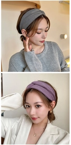 Detailed comparison of gray and purple sweatbands showing soft breathable fabric texture
