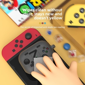 Detail view of retro gamepad silicone case for AirPods 4 with anti-static coating finish
