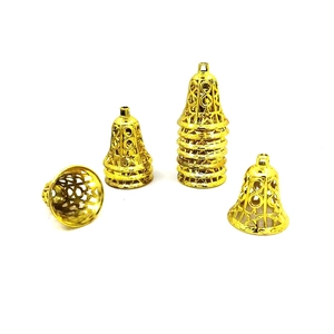 12er Set goldene hohle Weihnachtsglocken für festliche Baumdekoration und Geschenke