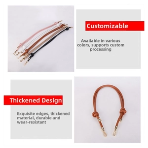 Detailed view of thickened multi-color DIY bag straps with golden spring metal hooks