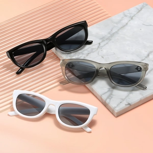 Women Retro Cat Eye Sunglasses Narrow Frame UV400 Protection PC Lens Fashion Eyewear For Driving Travel Outdoor Gifts