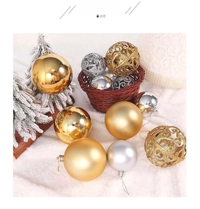 Palline di Natale da appendere, sfere in plastica cava elettroplaticata, decoro.