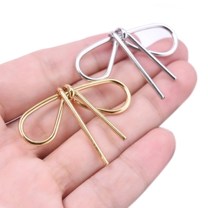 Pendentifs nœuds en acier inoxydable or et argent pour la création de bijoux DIY