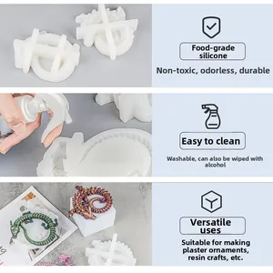 Dettaglio dello stampo in silicone a forma di drago con focus sulla facilità di pulizia