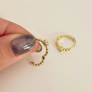 Minimalist 925 sterling silver gold hoop earrings with sparkling white zircon stones