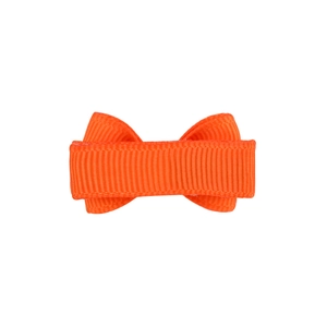 Cute orange grosgrain ribbon bow hair clip for baby girls with soft texture