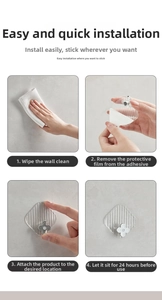 Step-by-step installation guide for luxury clover adhesive wall hooks on smooth tile