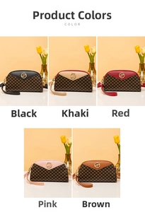 Sélection de sacs à bandoulière en noir, kaki, rouge, rose et marron pour femmes