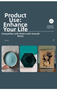 Adhesive plastic plate hanger for displaying smooth plates and decorative frames