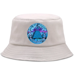 Acrylic Pyramid All-Seeing Eye Printed Bucket Hat For Men Women Kids Casual Outdoor Fishing Sun Protection Sunshade Pan Hat