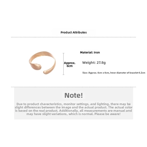 Detailed specs of rose gold oval bangle featuring 6.2cm inner diameter and 27.8g weight