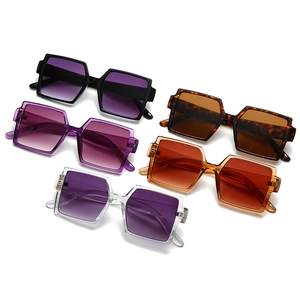 Vintage oversized square sunglasses collection in multiple colors with gradient lenses