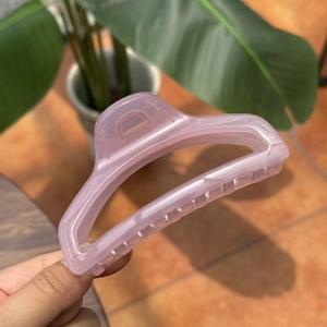 Pink translucent butterfly perfume bottle hair claw clip for women, 10cm elegant hair accessory