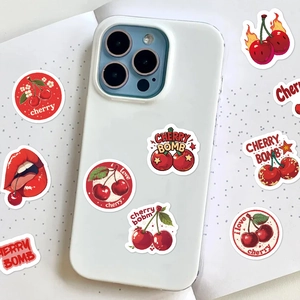 Rotolo da 500 simpatici adesivi a ciliegia per decorare cover di telefoni e taccuini