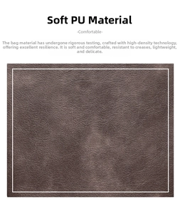 Close-up of high-density brown PU leather with soft lychee texture and wrinkle resistance