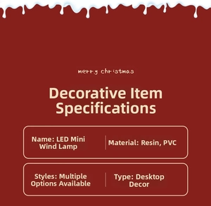 Detailed view of LED Christmas lantern technical parameters with resin material spec