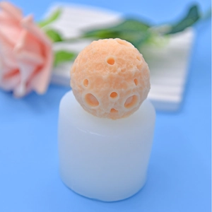 3D moon shaped silicone mold for DIY baking and mousse cakes with textured lunar surface