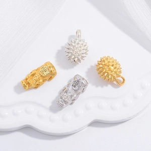 925 Sterling Silver Plated Durian Pixiu Pendant Retro Niche DIY Jewelry Accessories Charm For Bracelet Necklace Crafting