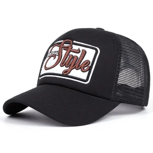 Classic black mesh trucker hat with 3D Original Style embroidery in a street style design