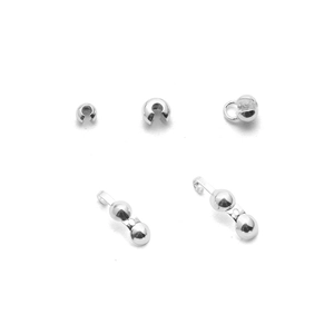 S925 Sterling Silber Quetschperlen-Abdeckungen und DIY-Schmuckverschlüsse für Armbänder
