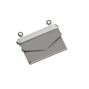 Polished 316L stainless steel envelope locket pendant for creative DIY jewelry making