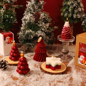 Weihnachtsbaum Duftkerzen Set dekorative Kerzen fur Feiertage Geschenke und Heimdeko