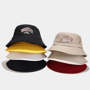 Collection of colorful unisex bucket hats with Brooklyn embroidery for sun protection
