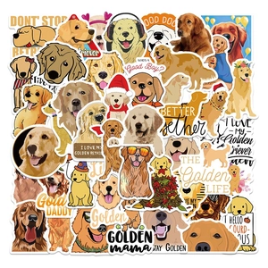 Autocollants Mignons Chien Golden Retriever Décalcomanies PVC Imperméables pour Gourde Bagages Scrapbook DIY Cadeau