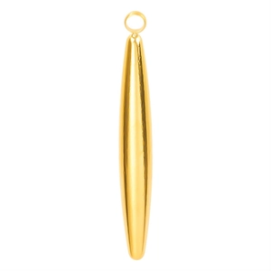 Minimalist 18k gold plated 304 stainless steel waterdrop pendant with polished finish