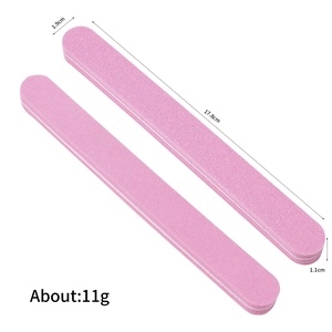 Set di lime per unghie rosa a doppia faccia 17,8 cm per manicure e lucidatura professionale