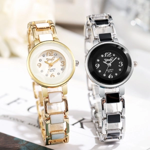 Eleganti orologi al quarzo da donna con cinturino in ceramica e dettagli in diamante
