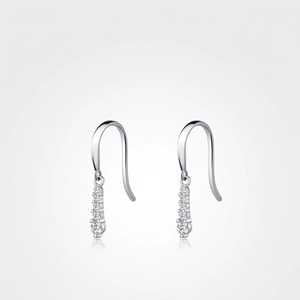 Water Drop Moissanite Hook Earrings With 925 Sterling Silver Earring Post D Color VVS1 Elegant Dangle For Women Fashion