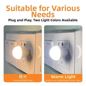 Dual-panel view of portable USB LED bulbs in warm yellow and cool white light options