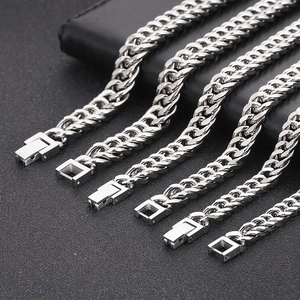 Cuban Link Chain Necklace Stainless Steel Silver Hip Hop Rock Streetwear Fashion Minimalist Jewelry For Men Women