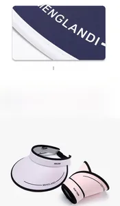 Detail of premium stitching on foldable ice silk sun visor with adjustable roll-up design
